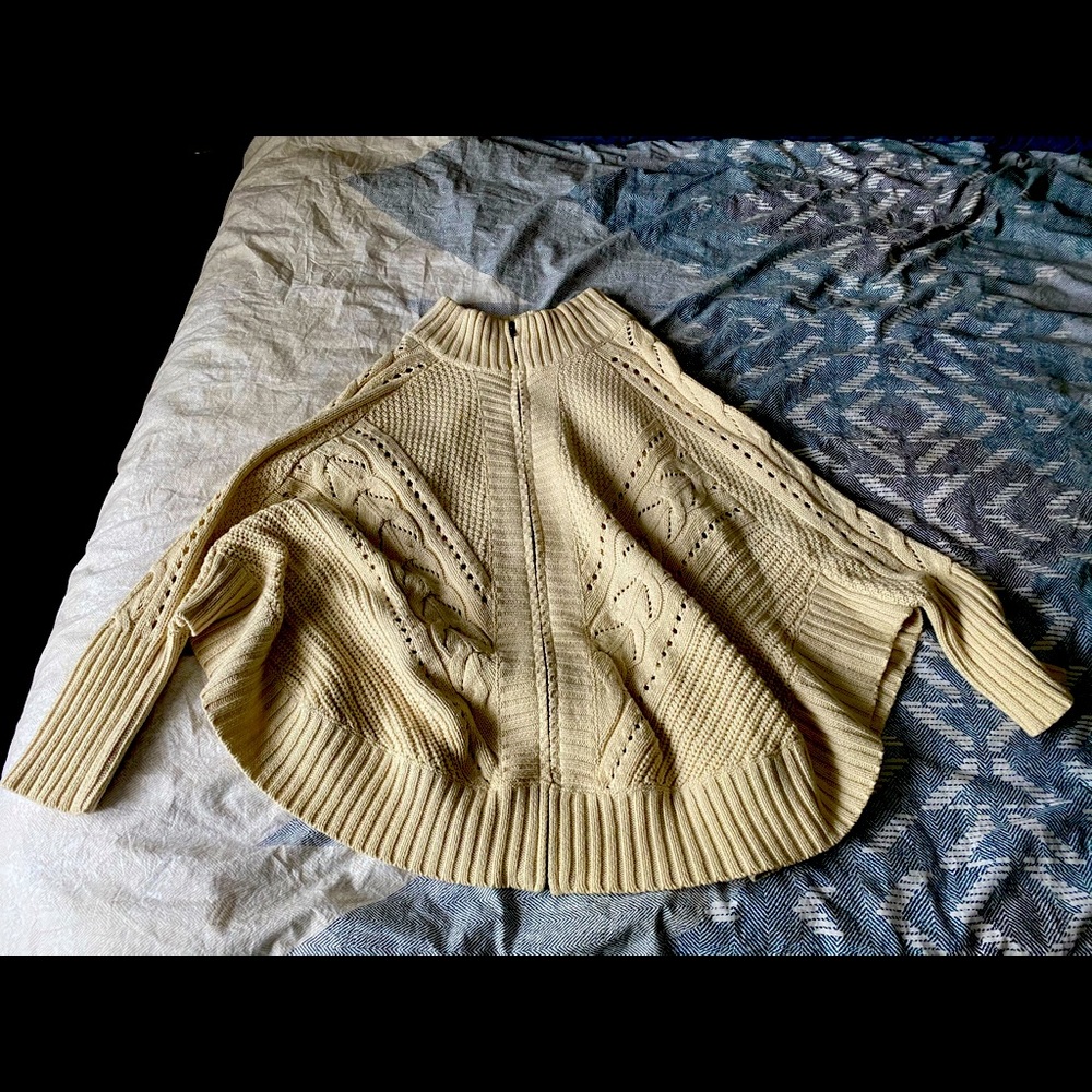 Knit poncho